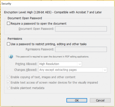 in security, enable text access of screen reader