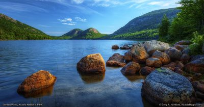 Jordan Pond view, facing the Bubbles in Acadia National Park