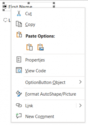 option button properties; use properties to change Caption and GroupName